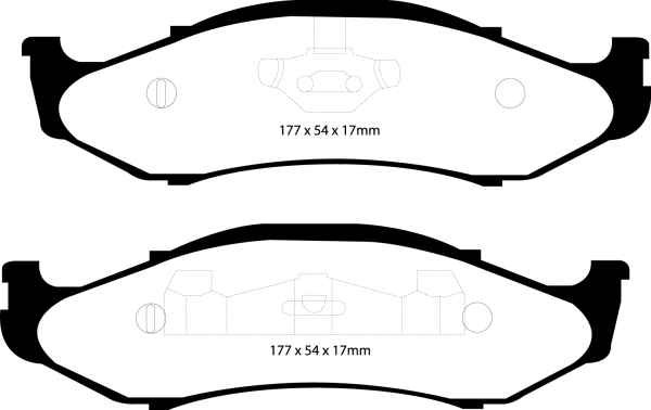 EBC Greenstuff 6000 Bremsbeläge DP61255 für Jeep Grand Cherokee 1 Z 5.9i vorne