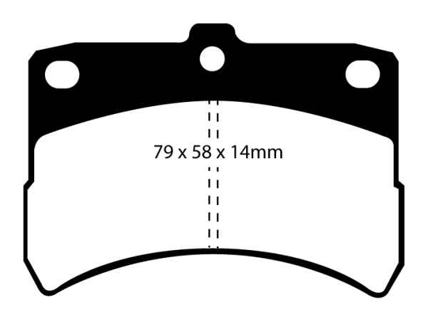 EBC Blackstuff Bremsbeläge DP1335 für Daihatsu Cuore 6  1.0i vorne