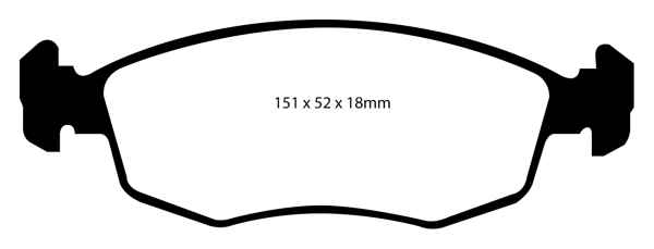 EBC Blackstuff Bremsbeläge DP1337 für Fiat Strada 178E 1.3 D Multijet vorne