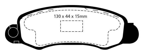 EBC Greenstuff 2000 Bremsbeläge DP21345 für Suzuki Swift 2 EA, MA 1.0 vorne