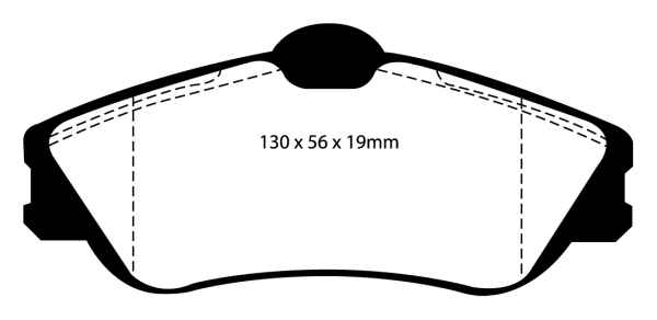 EBC Blackstuff Bremsbeläge DP1346 für Citroën Berlingo M_ 2.0 HDI 90 4WD (MBRHY MCRHY) vorne