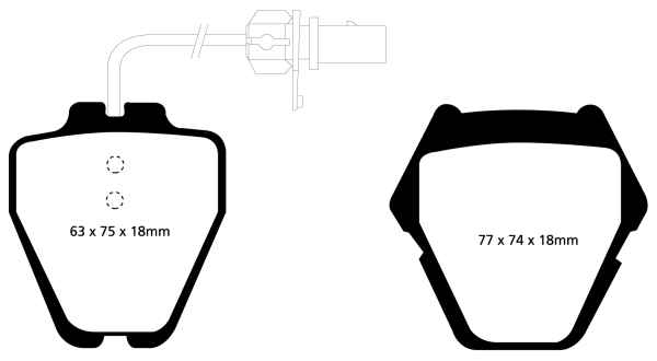 EBC Yellowstuff Bremsbeläge DP41348R für VW Phaeton 3D2 3.2 V6 vorne