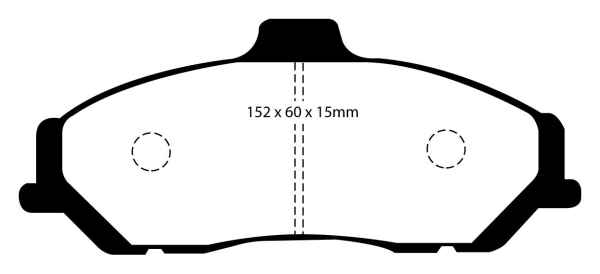 EBC Blackstuff Bremsbeläge DP1349 für Ford Ranger  2.5 TDdi 4x4 vorne