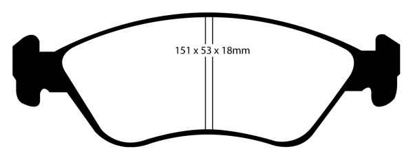 EBC Blackstuff Bremsbeläge DP1356 für Kia Clarus K9A 1.8i 16V vorne