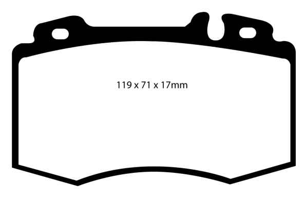 EBC Greenstuff 6000 Bremsbeläge DP61363 für Mercedes-Benz M-Klasse W163 ML 55 AMG vorne