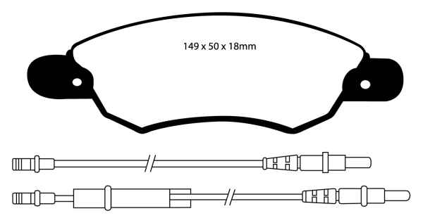 EBC Blackstuff Bremsbeläge DP1370 für Citroën C5 DC_ 1.8 16V vorne