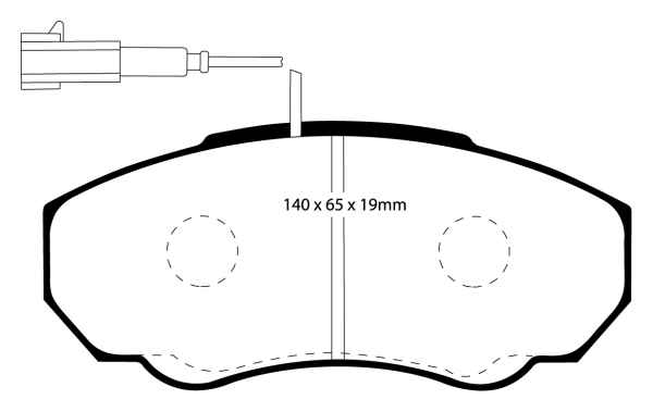 EBC Blackstuff Bremsbeläge DP1380 für Peugeot Boxer 1 230L 2.5 TD vorne