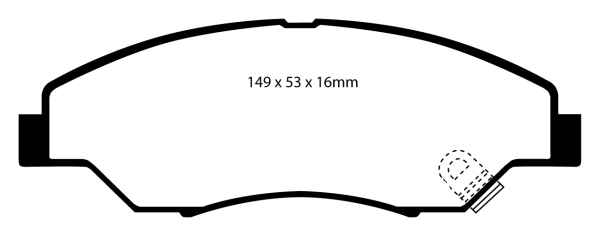 EBC Blackstuff Bremsbeläge DP1404 für Kia Retona CE 2.0 16V vorne