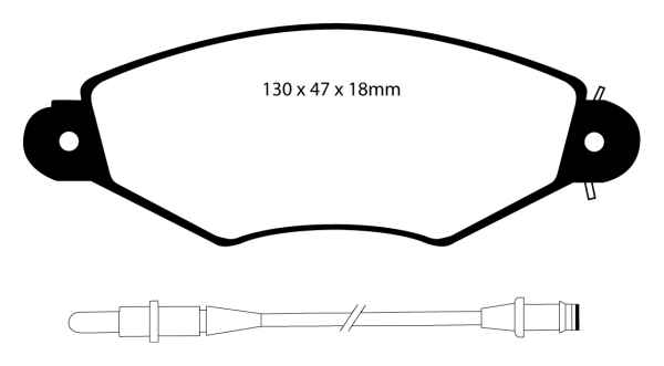 EBC Blackstuff Bremsbeläge DP1406 für Renault Kangoo 1 Rapid FC0/1 D 65 1.9 vorne