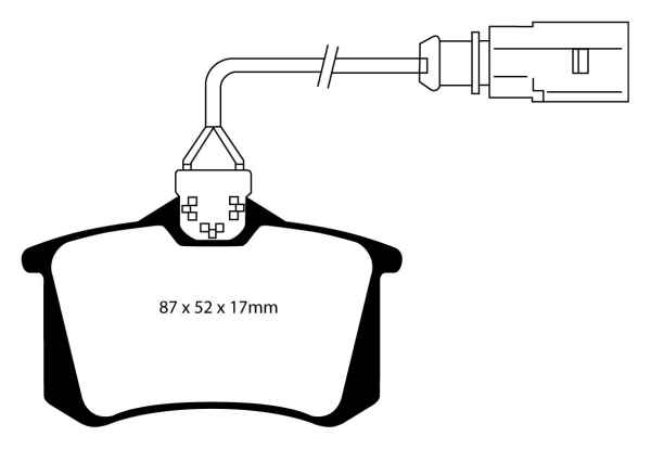 EBC Blackstuff Bremsbeläge DP1412 für VW Sharan 7M8, 7M9, 7M6 1.9 TDI hinten