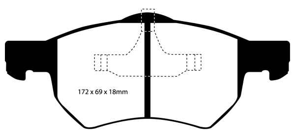 EBC Blackstuff Bremsbeläge DP1427 für Chrysler Voyager 4 RG 2.4 vorne