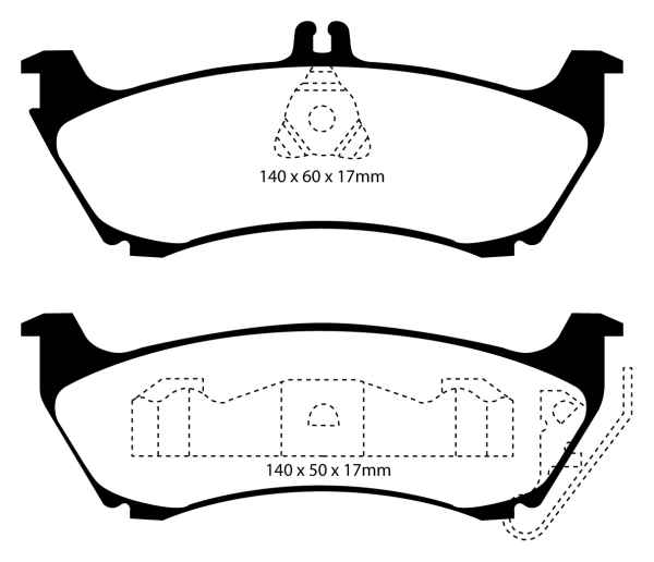 EBC Blackstuff Bremsbeläge DP1437 für Mercedes-Benz M-Klasse W163 ML 320 hinten