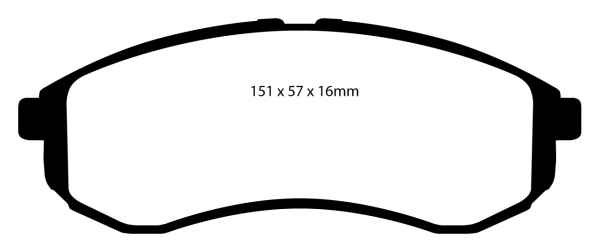 EBC Blackstuff Bremsbeläge DP1481 für Mitsubishi L 200 (2) KT 2.0 vorne