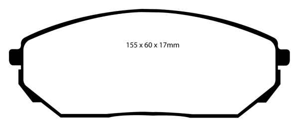 EBC Greenstuff 6000 Bremsbeläge DP61557 für Kia Sorento 1 JC 2.5 CRDi vorne