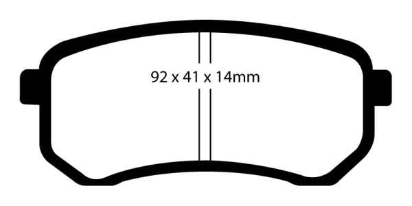 EBC Blackstuff Bremsbeläge DP1567 für Hyundai i10 PA 1.2 hinten