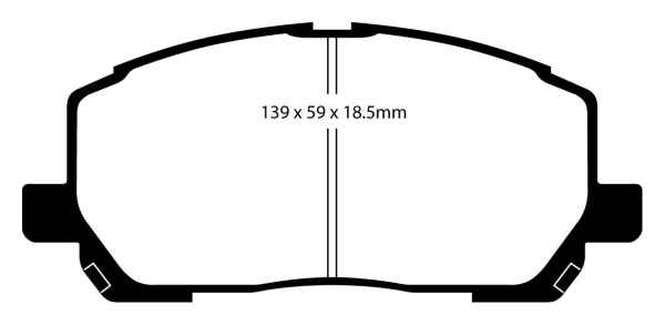 EBC Blackstuff Bremsbeläge DP1634 für Toyota Highlander (USA)  2.4 4WD vorne