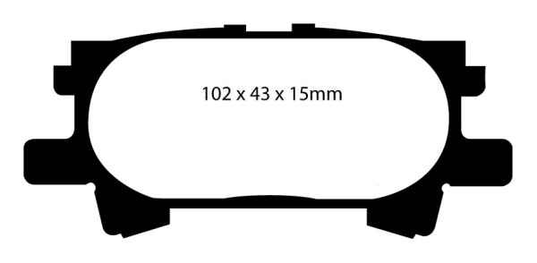 EBC Greenstuff 6000 Bremsbeläge DP61682 für Lexus RX (2)  300 hinten