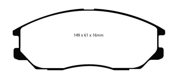 EBC Greenstuff 2000 Bremsbeläge DP21725 für Kia Amanti (USA)  3.5 vorne