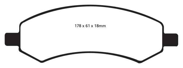 EBC Yellowstuff Bremsbeläge DP41738R für Ram Trucks 1500  4.7 vorne