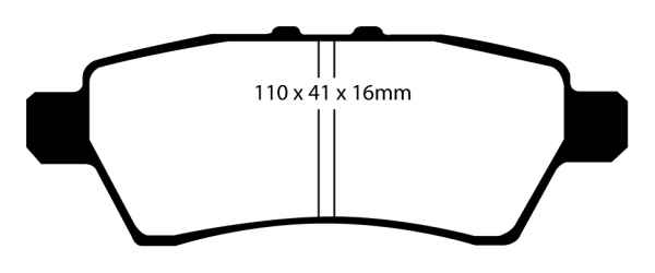 EBC Greenstuff 6000 Bremsbeläge DP61748 für Nissan Pathfinder R51 4.0 4WD hinten