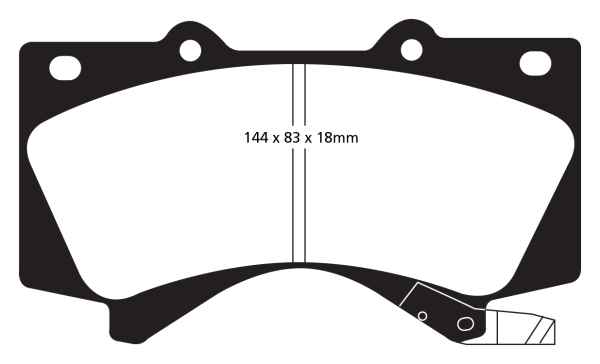 EBC Yellowstuff Bremsbeläge DP41815R für Toyota Land Cruiser 150 TRJ15_, KDJ15_, GRJ15_, GDJ15_ 5.7 vorne