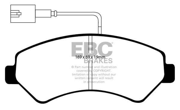 EBC Blackstuff Bremsbeläge DP1969/2 für Fiat Ducato 5 250 3.0 D Multijet vorne