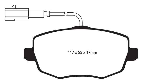 EBC Blackstuff Bremsbeläge DPX2044 für Lancia Ypsilon 843 1.4 LPG vorne