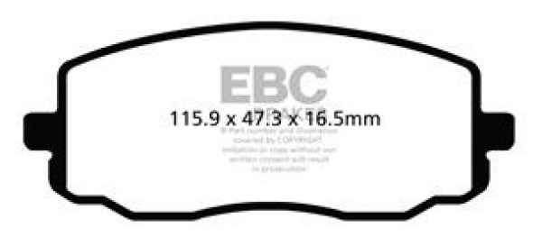 EBC Blackstuff Bremsbeläge DPX2050 für Hyundai i10 PA 1.2 vorne