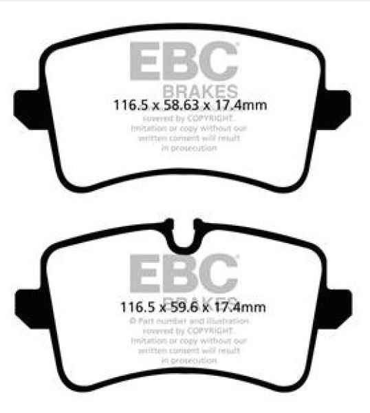 EBC Blackstuff Bremsbeläge DPX2082 für Audi A8 4H2, 4H8, 4HC, 4HL 4.0 TFSI quattro hinten