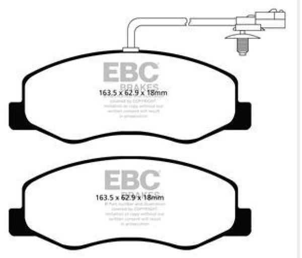 EBC Blackstuff Bremsbeläge DPX2085 für Nissan NV400 Pritsche  2.3 dCi RWD hinten