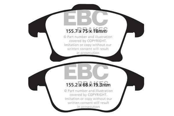 EBC Blackstuff Bremsbeläge DPX2159 für Ford Galaxy 3  2.0 TDCi 4x4 vorne