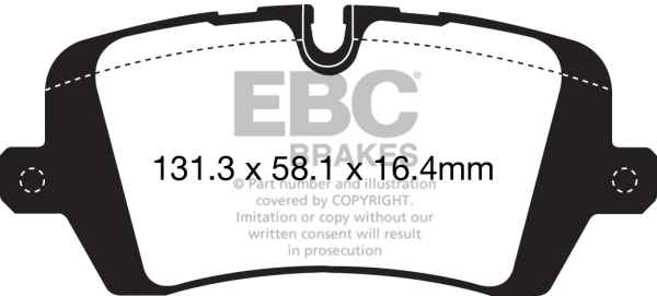 EBC Yellowstuff Bremsbeläge DP42161R für Land Rover Range Rover 4 L405 3.0 D Hybrid 4x4 hinten