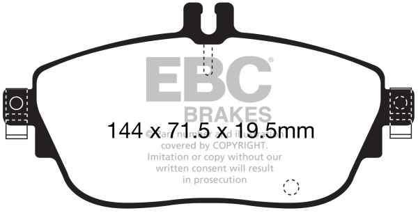 EBC Yellowstuff Bremsbeläge DP42165R für Mercedes-Benz GLA-Klasse X156 250 (156.944) vorne