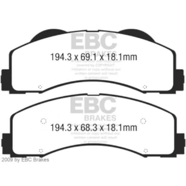 EBC Blackstuff Bremsbeläge DPX3034 für Ford F-150  4WD Electric H,B vorne