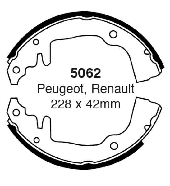 EBC Premium Bremsbacken 5062 für Renault 6 118 0.8 vorne