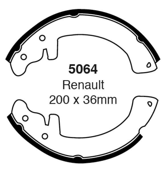 EBC Premium Bremsbacken 5064 für Renault 4 112 0.8 vorne