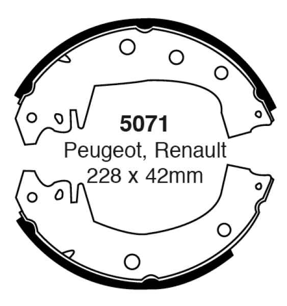 EBC Premium Bremsbacken 5071 für Renault 4 112 0.8 vorne