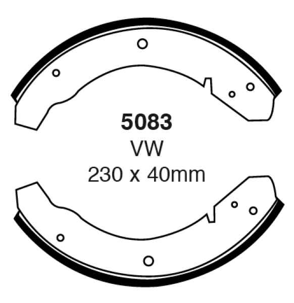 EBC Premium Bremsbacken 5083 für VW Käfer  1.1 vorne