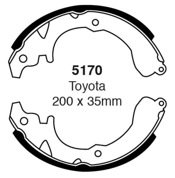 EBC Premium Bremsbacken 5170 für Daihatsu Charmant A 1.3 hinten