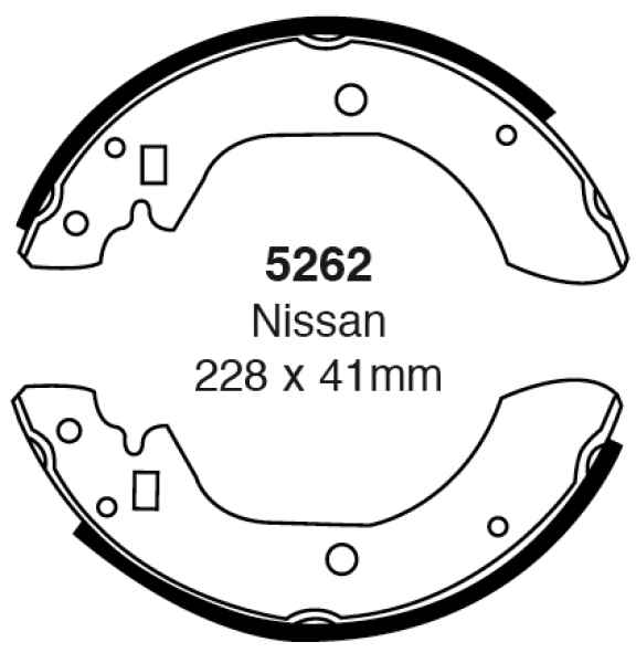 EBC Premium Bremsbacken 5262 für Nissan Bluebird 3 T72 , T12 2.0 hinten