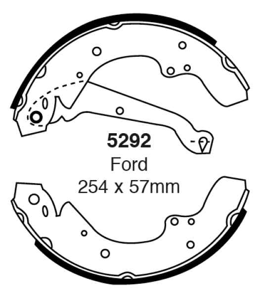 EBC Premium Bremsbacken 5292 für Ford Granada 2 GNU 2.0 hinten