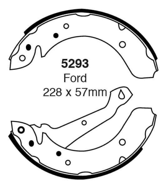 EBC Premium Bremsbacken 5293 für Ford Granada 2 GNU 2.0 hinten