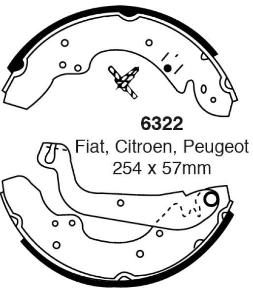 EBC Premium Bremsbacken 6322 für Citroën C25 280, 290 2.0 hinten