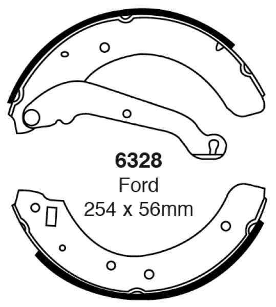 EBC Premium Bremsbacken 6328 für Ford Sierra 1 GBC 2.8 XR4i hinten