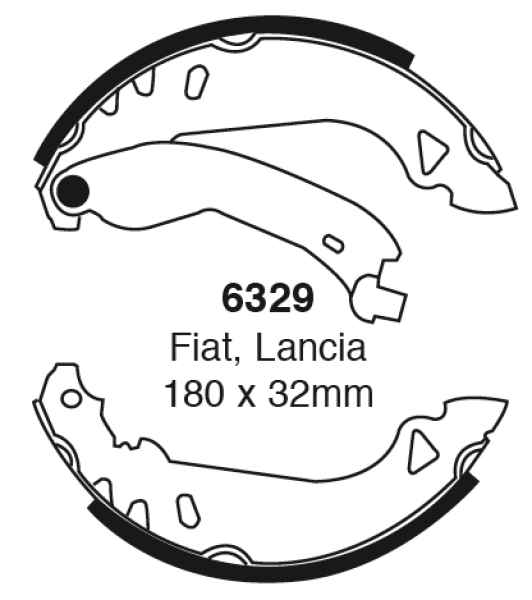 EBC Premium Bremsbacken 6329 für Lancia Delta 2 836 1.4i.e. hinten