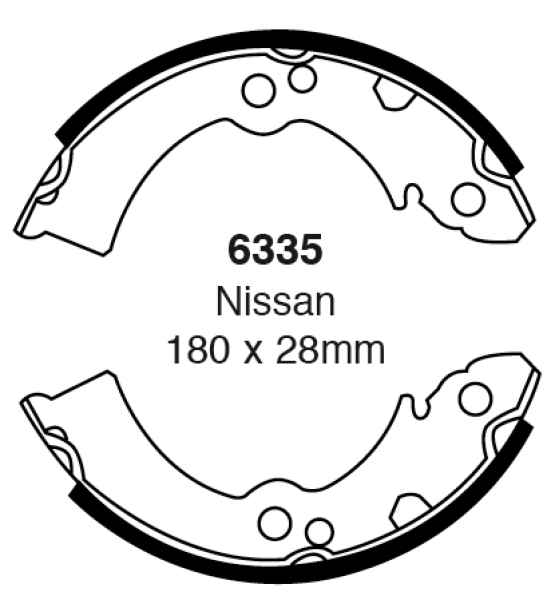 EBC Premium Bremsbacken 6335 für Nissan Micra I K10 1.2 hinten