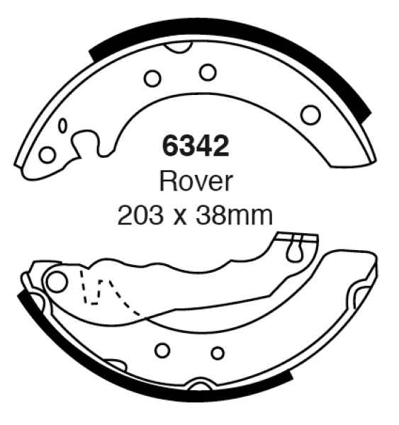 EBC Premium Bremsbacken 6342 für MG MONTEGO  2.0 EFi hinten