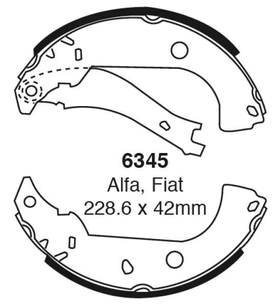 EBC Premium Bremsbacken 6345 für Fiat Tipo 160 1.8i.e. hinten