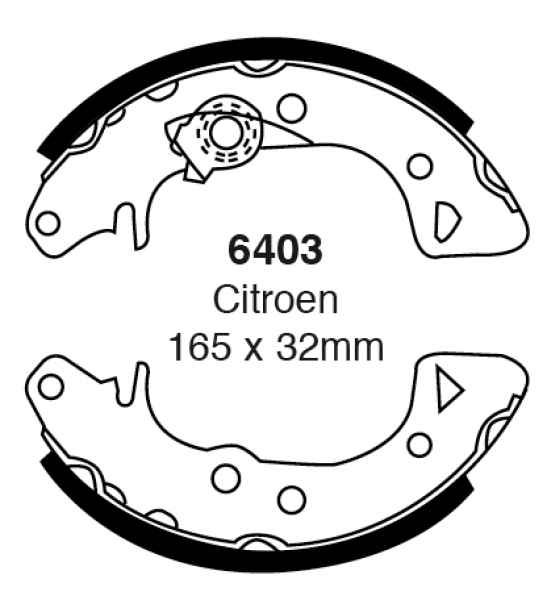 EBC Premium Bremsbacken 6403 für Peugeot 106 1 1.5 D hinten