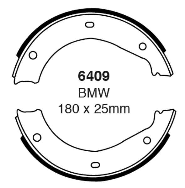 EBC Premium Handbremsbacken 6409 für BMW 5 E34 520i